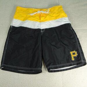 MLB Pittsburgh Pirates Black/Gold Swim Trunks Lg